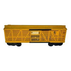 LIONEL LINES 6656 STOCK CATTLE FREIGHT CARS YELLOW O Gauge 1:48 Scale